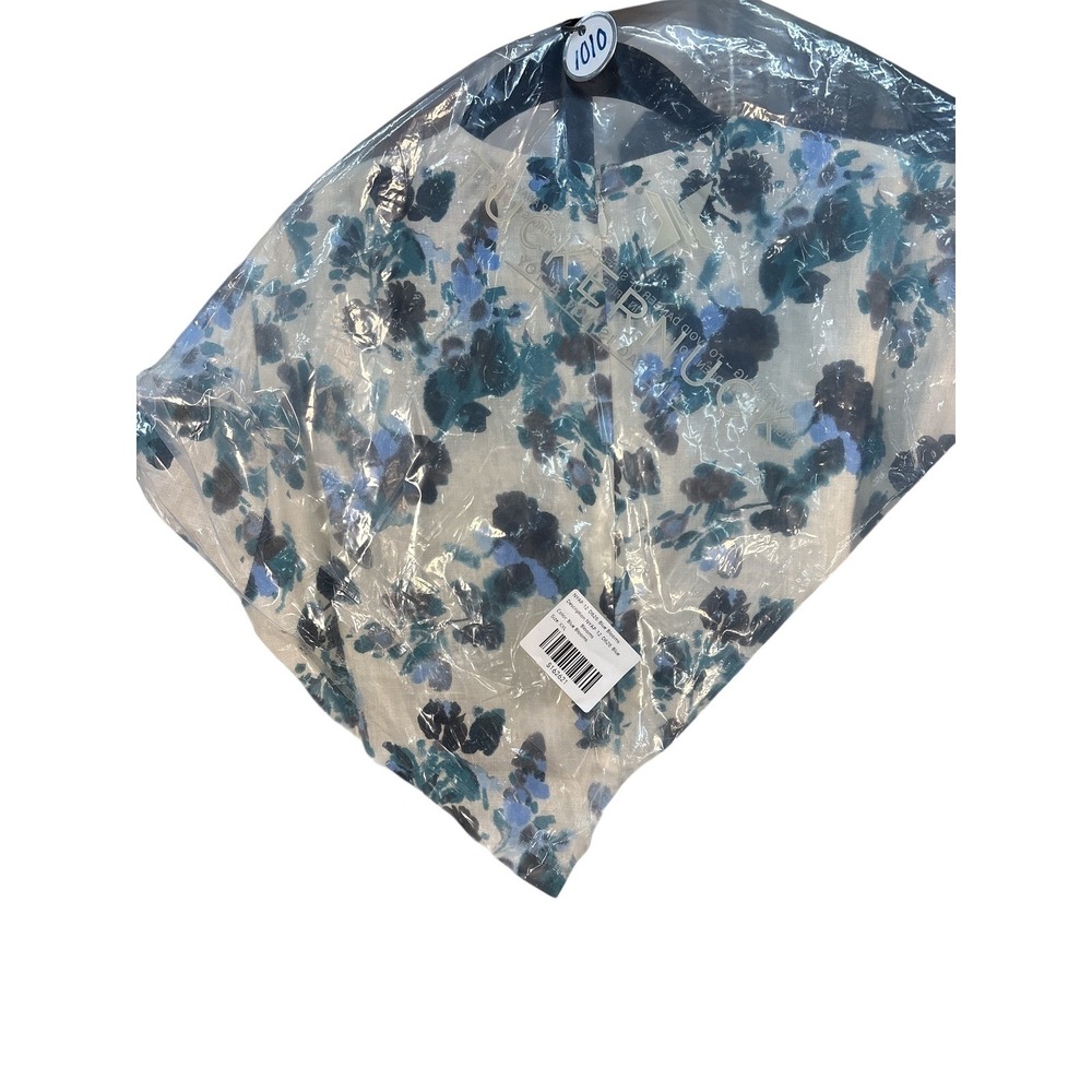 NWT Tuckernuck Blue Blooms Linen Midi/Maxi Dress Size XL Floral Wedding Guest - Picture 10 of 10